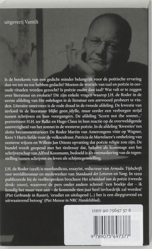 Achterkant van Het onbehagen in de literatuur