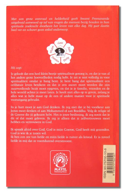 Achterkant van Goddelijke gelukzaligheid