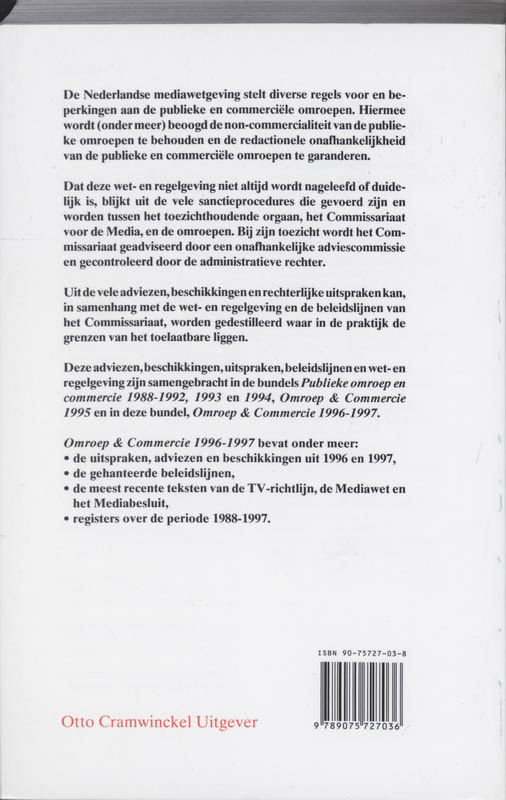 Achterkant van 1996-1997