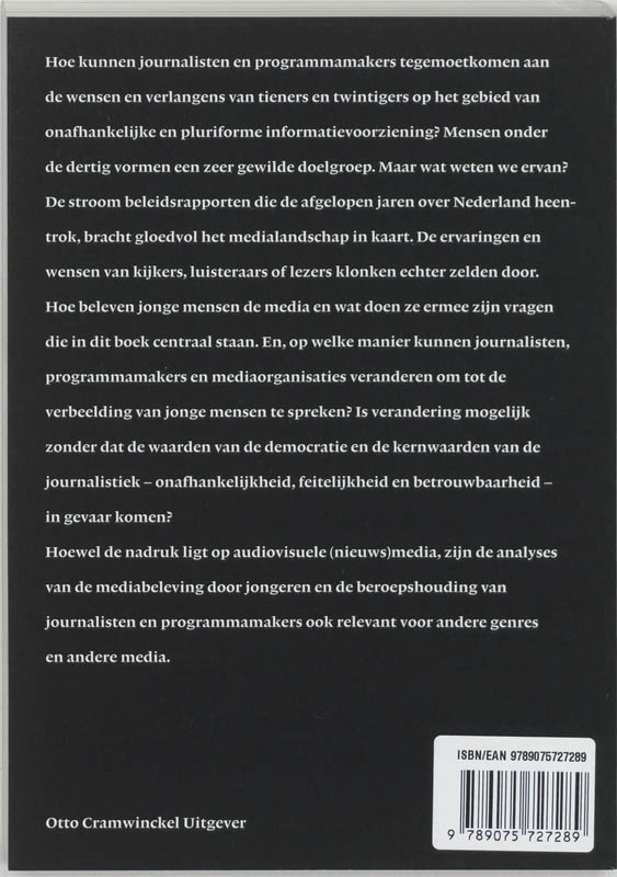 Achterkant van De toekomst van het nieuws