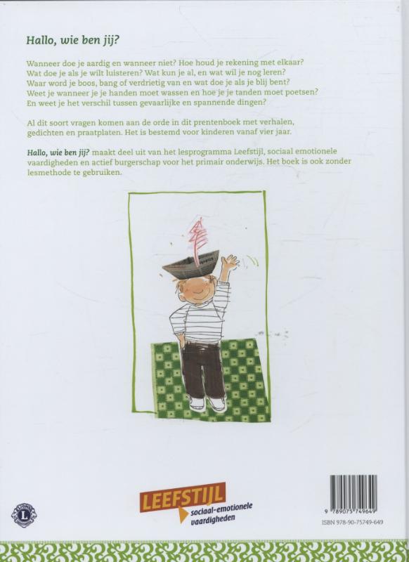 Achterkant van Hallo, wie ben jij?