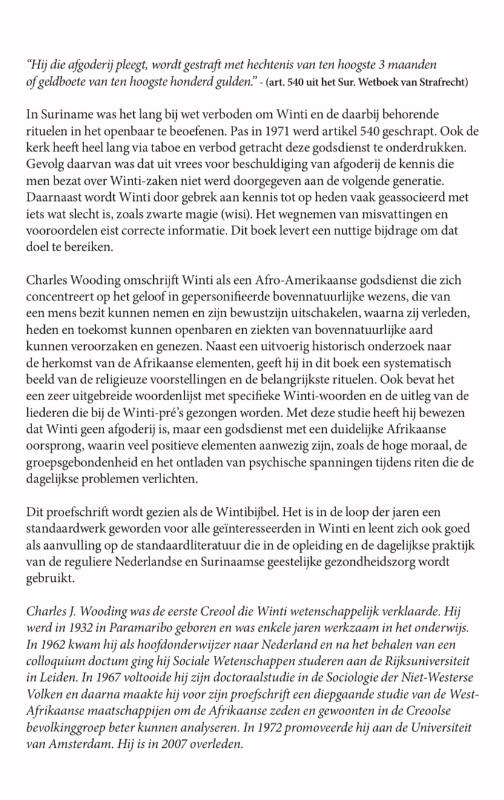 Achterkant van Winti: Een Afro-Amerikaanse godsdienst in Suriname