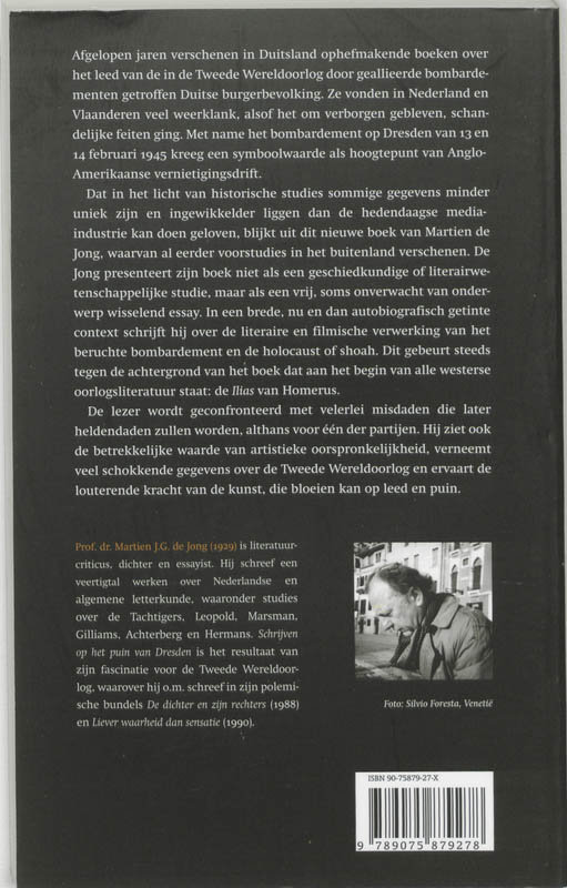 Achterkant van Schrijven op het puin van Dresden