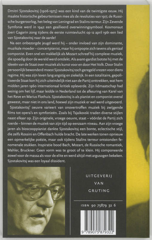 Achterkant van Dmitri Sjostakovitsj (1906-1975)