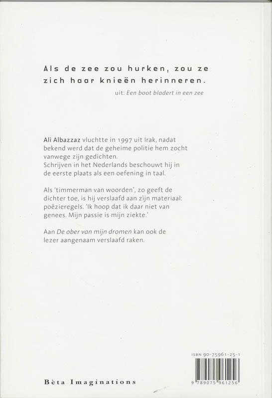 Achterkant van De ober van mijn dromen
