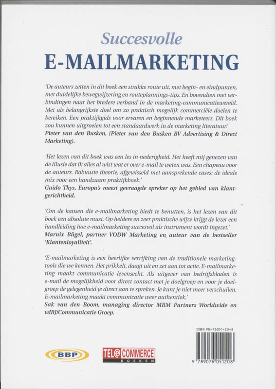 Achterkant van Succesvolle E-mailmarketing