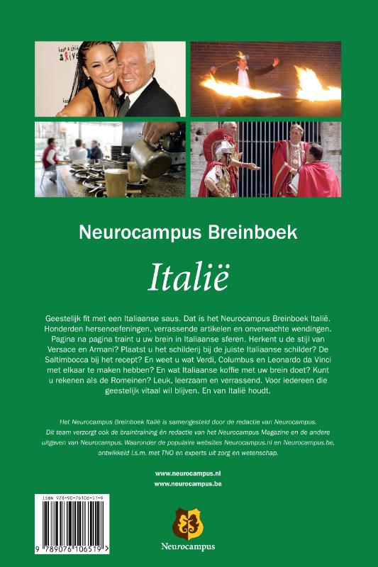 Achterkant van Neurocampus Breinboek Italie