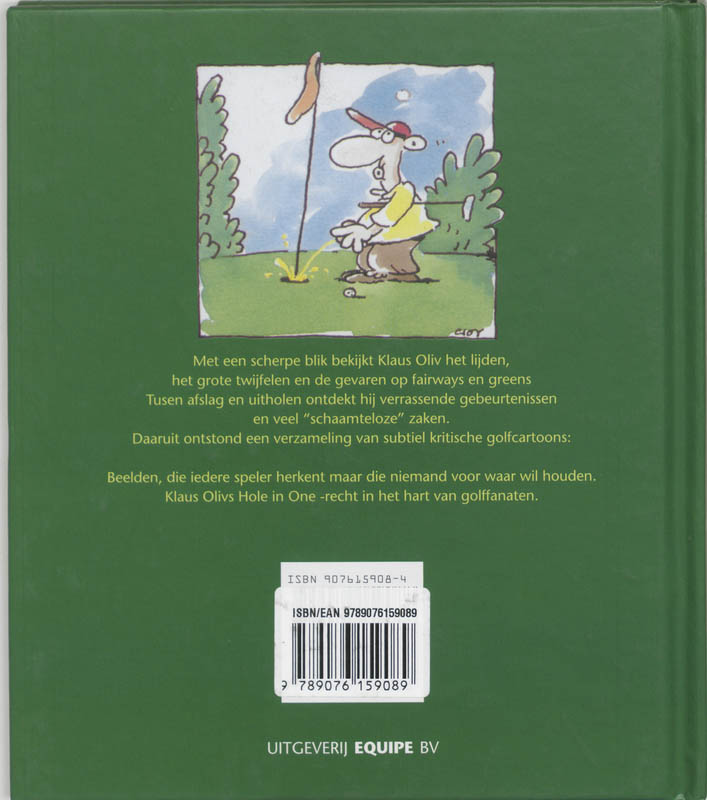 Achterkant van Cartoons voor golfers