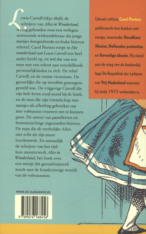 Achterkant van Het Wonderland van Lewis Carroll