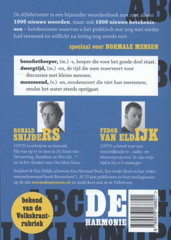 Achterkant van De alfabetweter