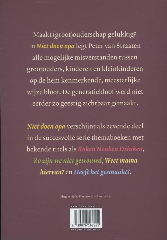 Achterkant van Niet doen opa