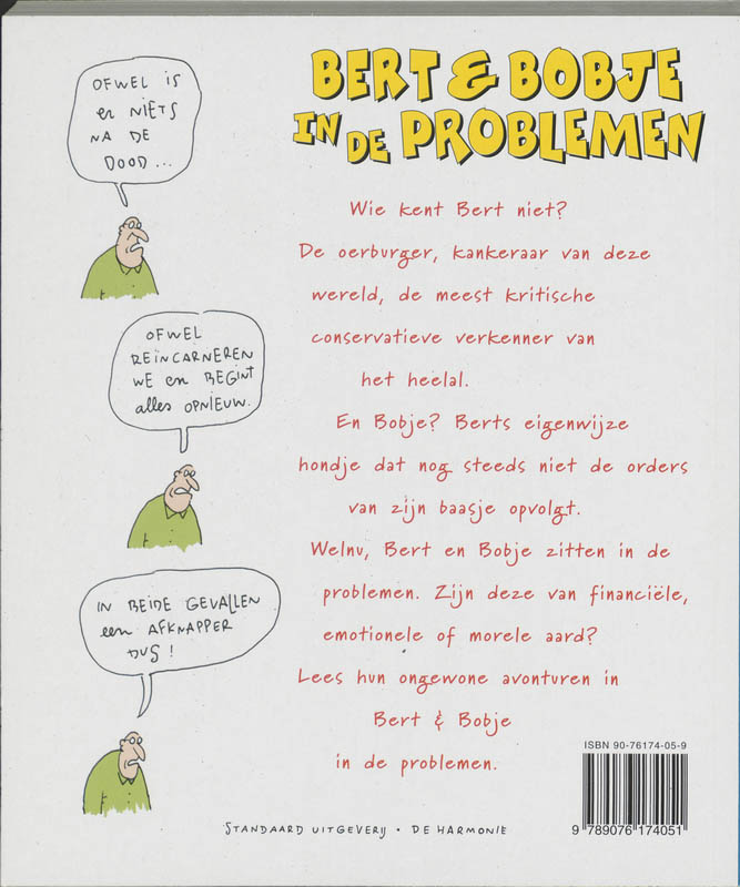 Achterkant van Bert & Bobje in de problemen