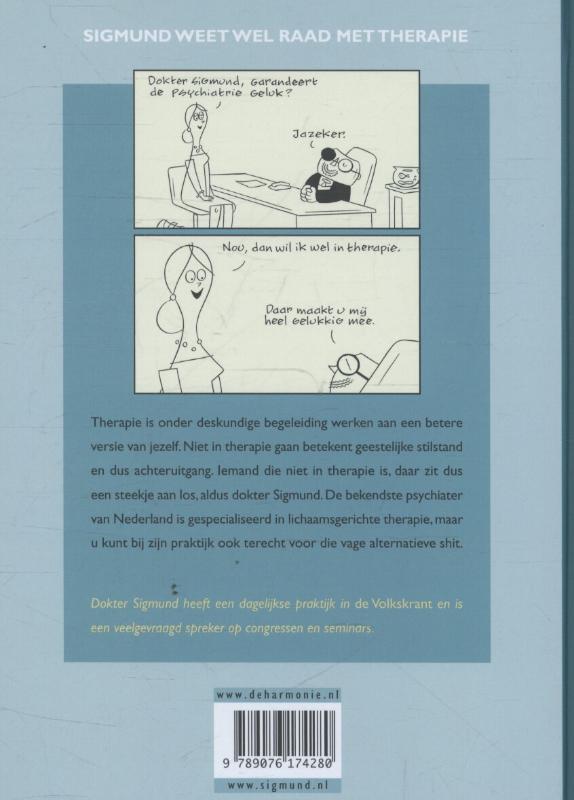 Achterkant van Sigmund weet wel raad met therapie