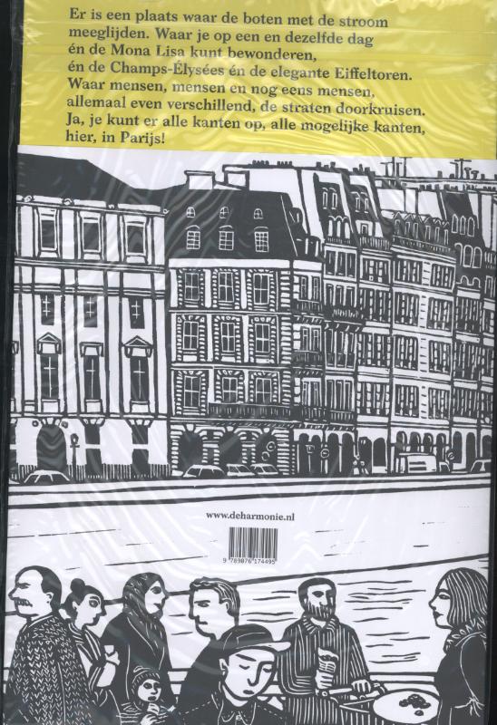 Achterkant van Hier in Parijs