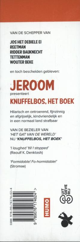 Achterkant van Knuffelbos, het boek