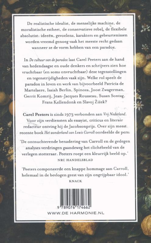 Achterkant van De cultuur van de paradox