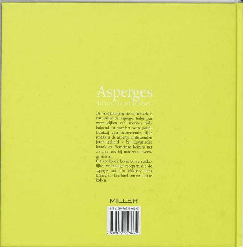 Achterkant van Asperges