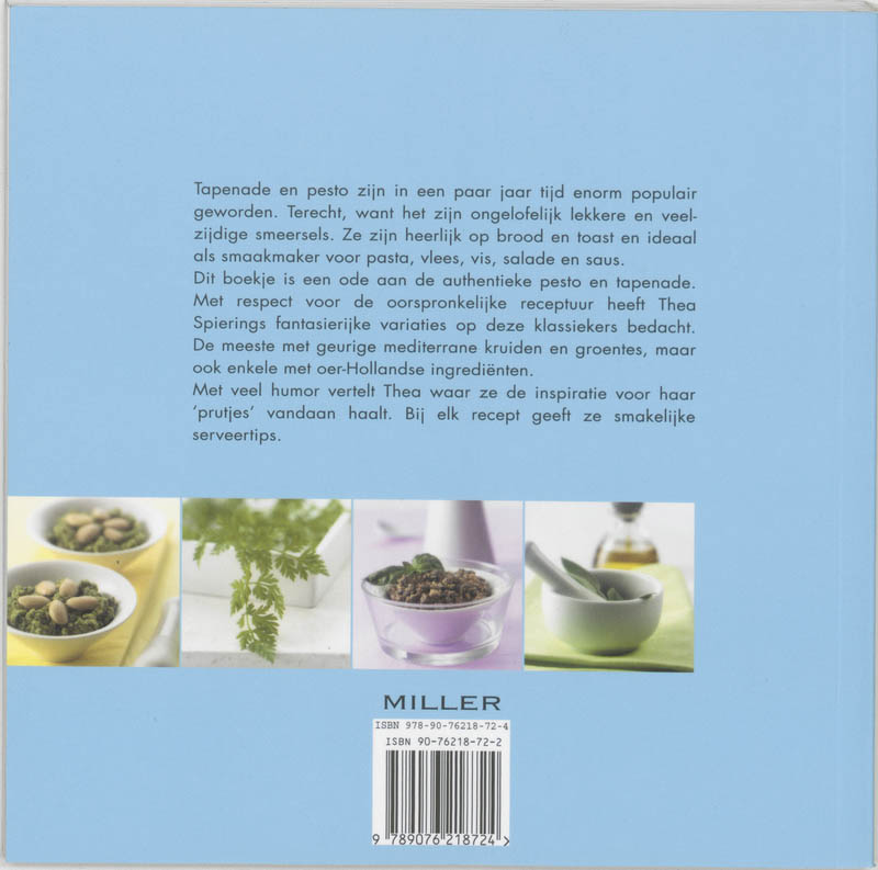Achterkant van Pesto & Tapenade