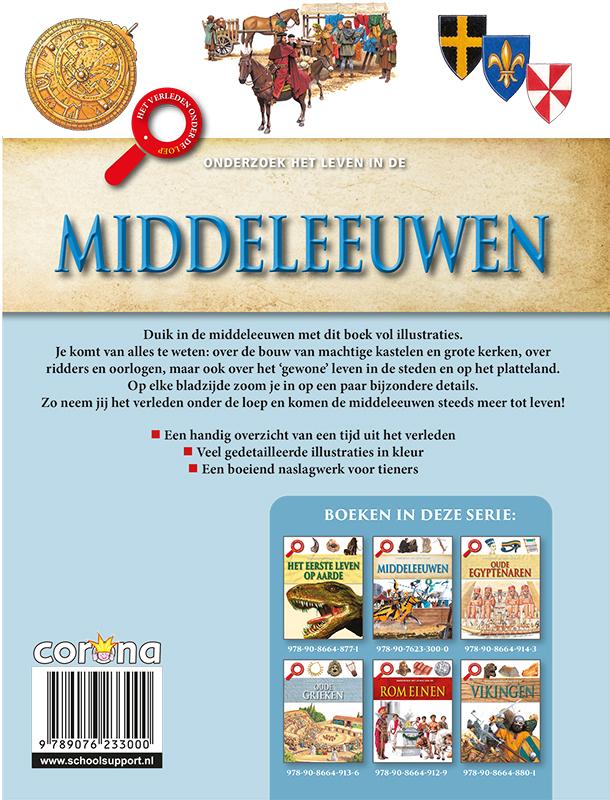 Achterkant van Onderzoek het leven in de middeleeuwen