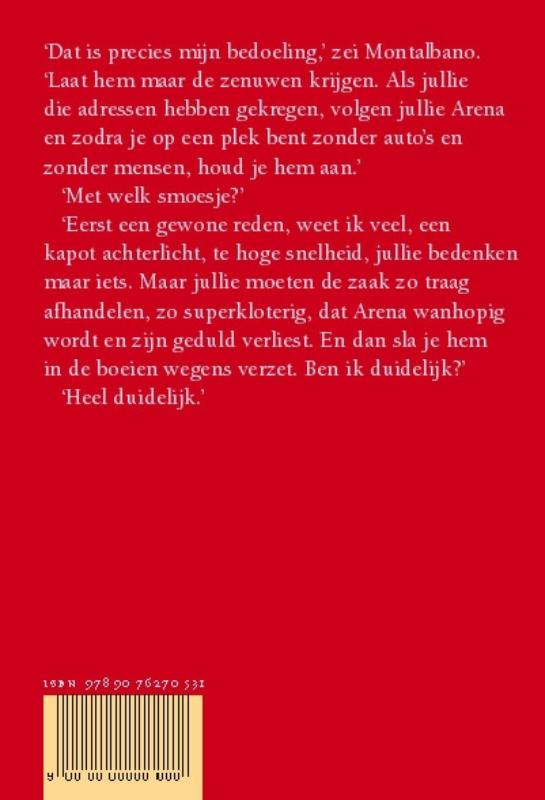Achterkant van Montalbano en het verdwenen kind
