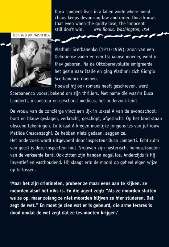 Achterkant van Moord op school