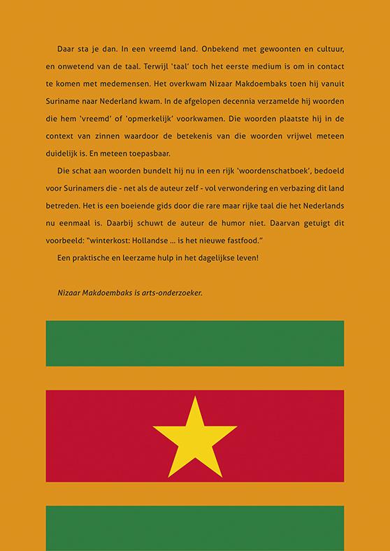 Achterkant van Woordenschat voor Surinamers