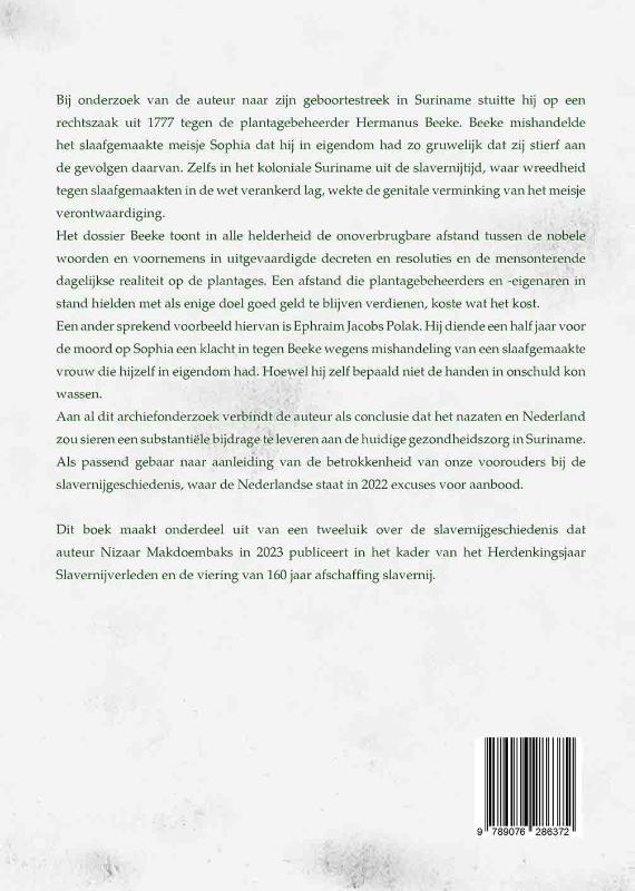 Achterkant van Polaks slavernijverleden en Beekes genitaal verminkte Sophia