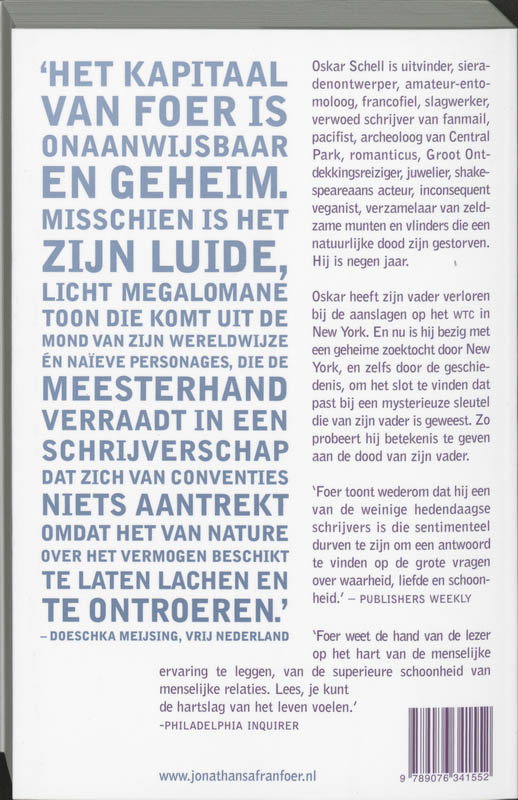 Achterkant van Extreem luid & ongelooflijk dichtbij