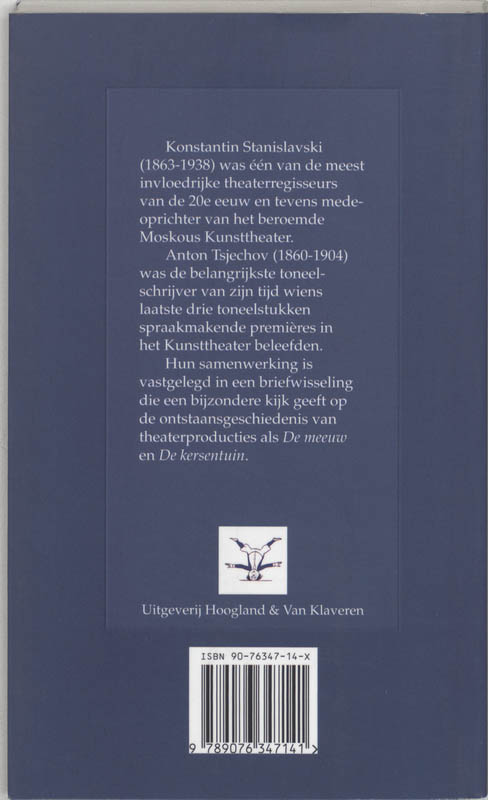 Achterkant van Brieven Tsjechov / Stanislavski