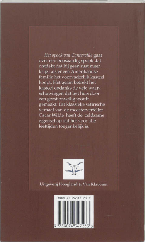 Achterkant van Het spook van Canterville