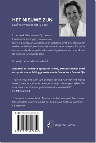 Achterkant van Het Nieuwe Zijn