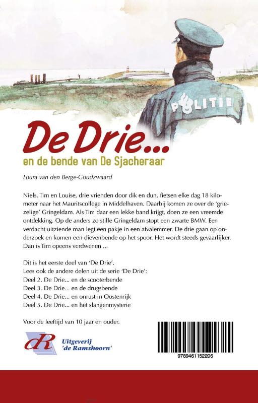 Achterkant van De drie en de bende van de Sjacheraar