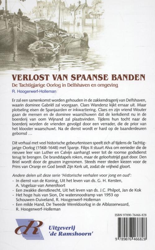 Achterkant van Verlost van Spaanse banden