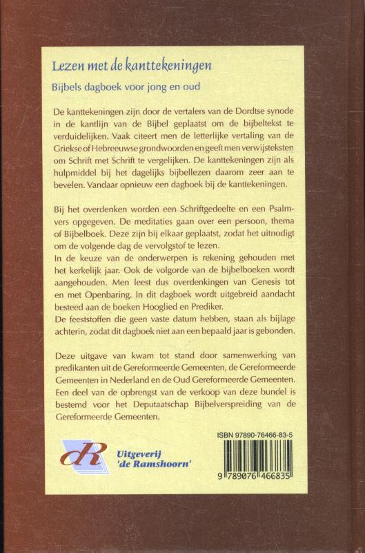 Achterkant van Lezen met de kanttekeningen