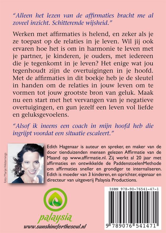 Achterkant van Affirmaties voor liefdevolle relaties