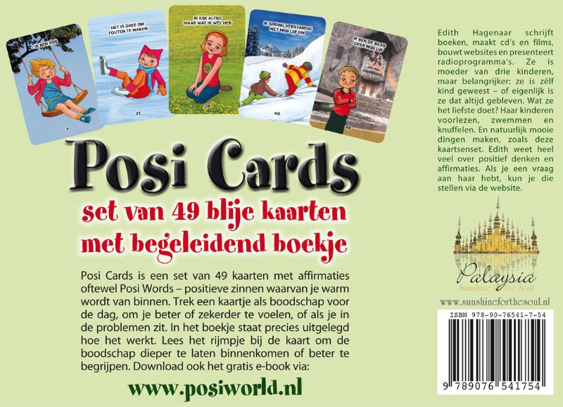Achterkant van Posi cards