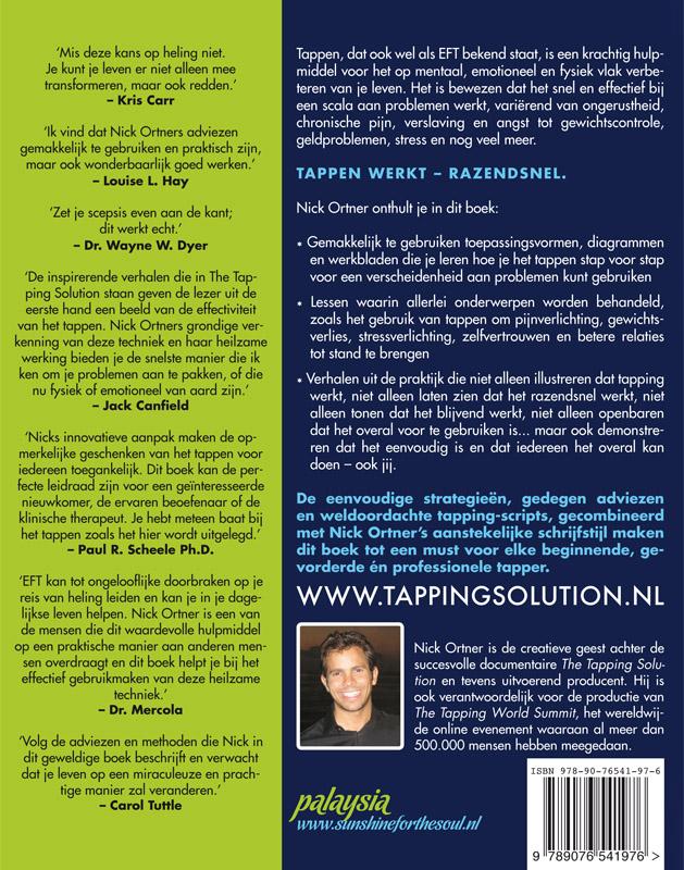 Achterkant van The tapping solution
