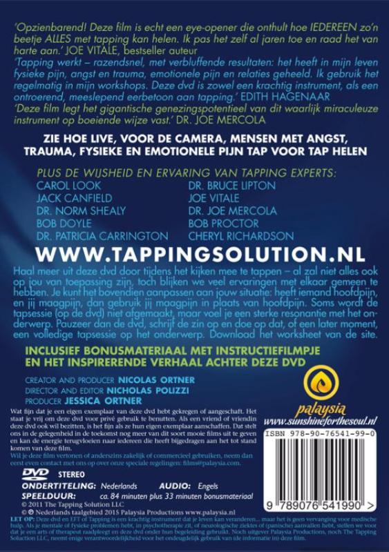 Achterkant van The tapping solution