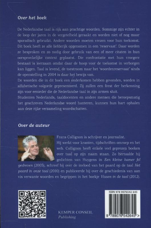Achterkant van Het woorden reservaat