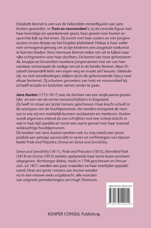 Achterkant van Trots en vooroordeel