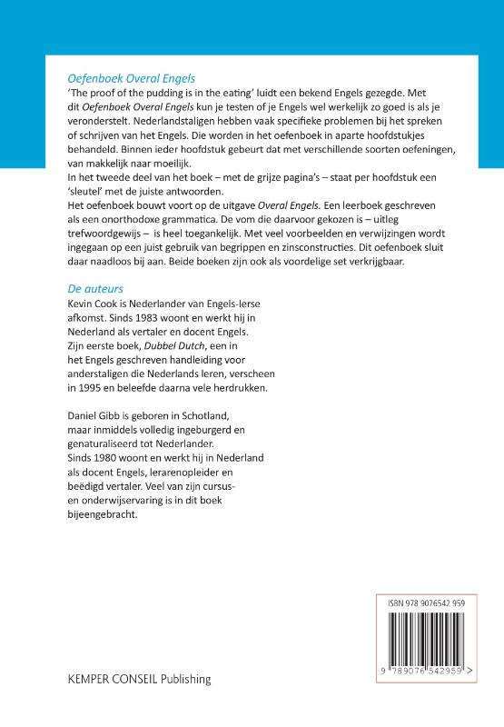 Achterkant van oefenboek