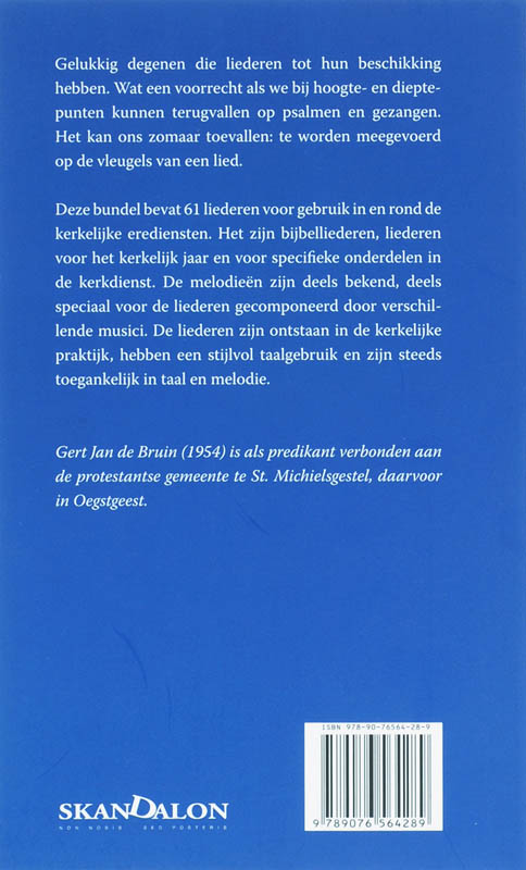 Achterkant van Op de vleugels van een lied