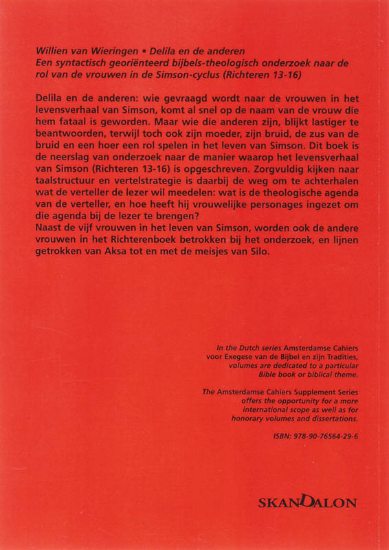 Achterkant van Delila en de anderen