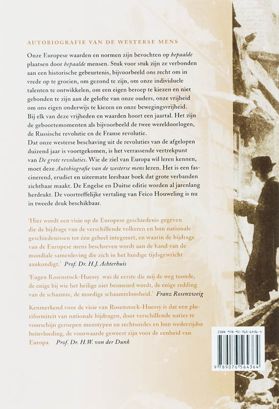 Achterkant van De grote revoluties