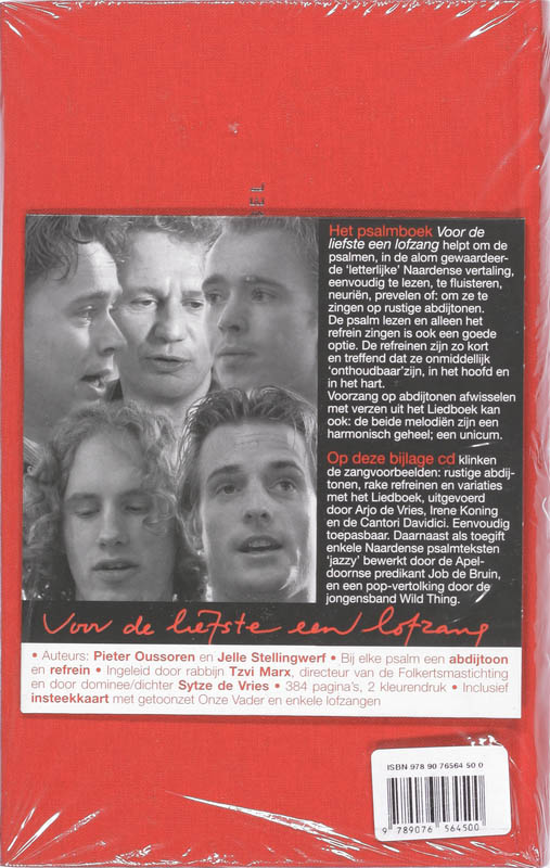 Achterkant van Voor de liefste een lofzang