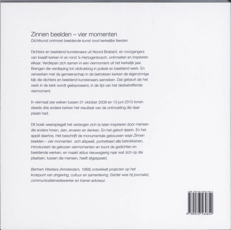 Achterkant van Zinnen beelden - vier momenten