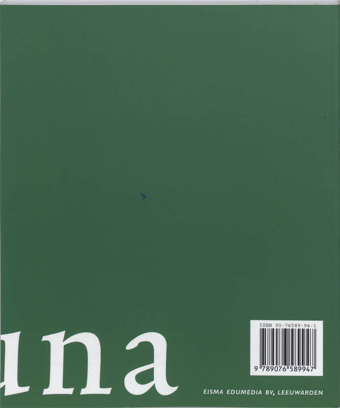 Achterkant van Tekstboek