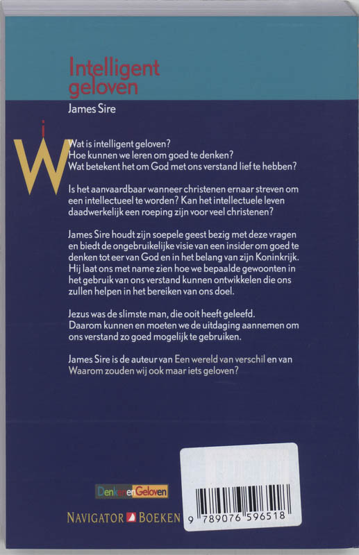 Achterkant van Intelligent geloven