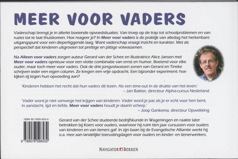 Achterkant van Meer voor vaders