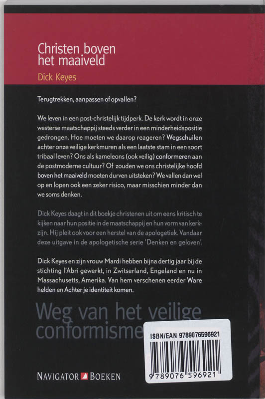 Achterkant van Christen boven het maaiveld